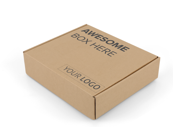 Bruine bedrukte e-commerce verzenddoos